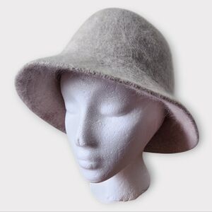 David & Young Womens Angora Winter Bucket Hat Vintage Retro 70s